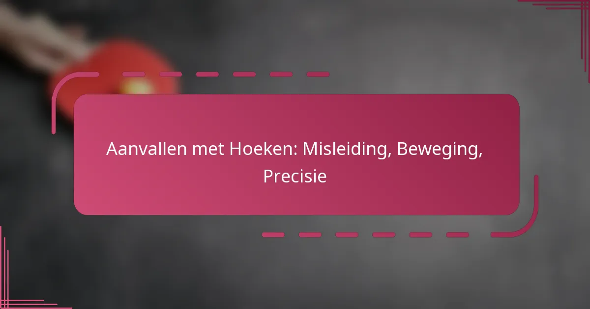 Aanvallen met Hoeken: Misleiding, Beweging, Precisie