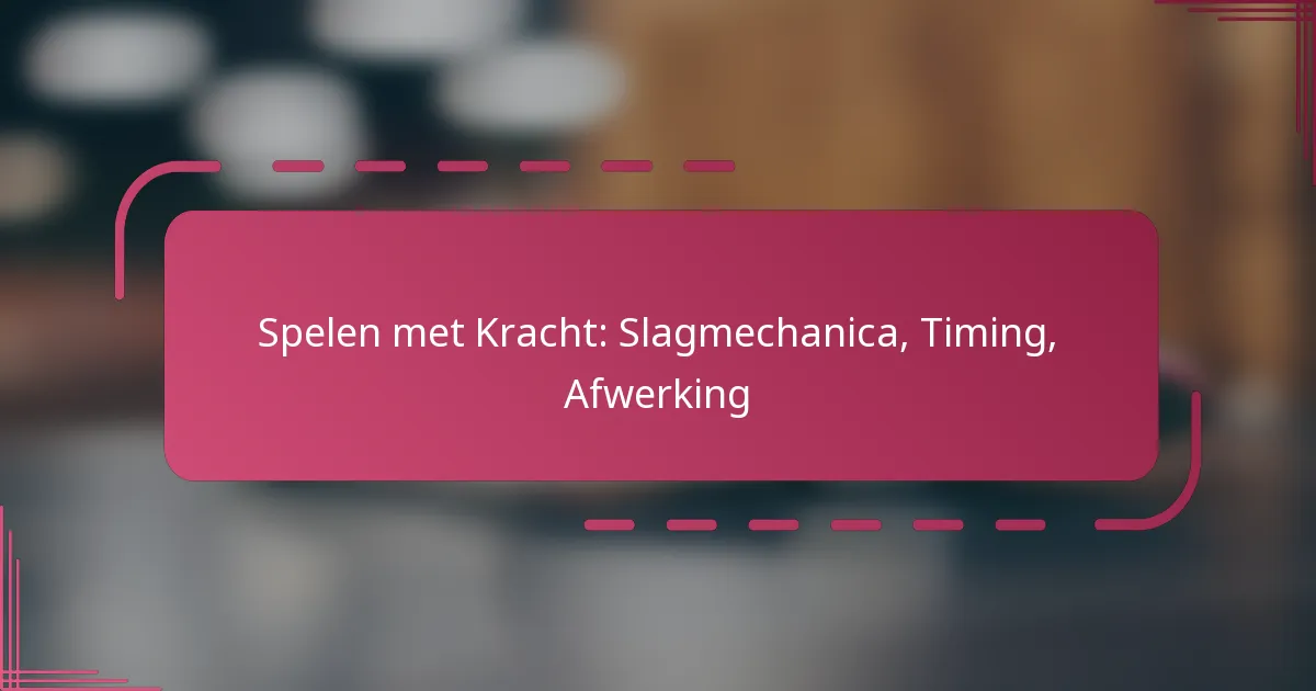 Spelen met Kracht: Slagmechanica, Timing, Afwerking